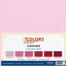 Набір текстурного кардстока Pink & Red Tones, 30 * 30 см, 6 шт, 216 г / м2 від My Mind's Eye
