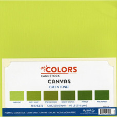 Набір текстурного кардстока Green Tones, 30 * 30 см, 6 шт, 216 г / м2 від My Mind's Eye