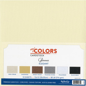 Набір текстурного кардстока блискуче Elegant, 30 * 30 см, 6 шт від My Mind's Eye