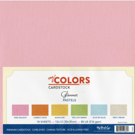 Набір текстурного кардстока блискуче Pastel, 30 * 30 см, 6 шт, 216 г / м2 від My Mind's Eye