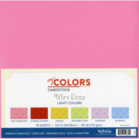 Набор кардстока с тиснением точки Lights, 30*30 см, 6 шт, 216 г/м2 от My Mind's Eye