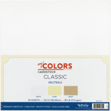 Набір гладкого кардстока Neutral, 30 * 30 см, 6 листів, 216 г / м2 від My Mind's Eye