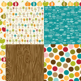 Папір двосторонній для скрапбукінгу "Quadrants" 30х30 см від Bella Blvd