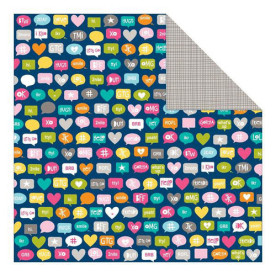 Двусторонняя бумага Unlimited Text 30х30 см от Bella Blvd