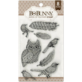 Набор акриловых штампов в упаковке Birds of a Feather, 8 шт, Bo Bunny