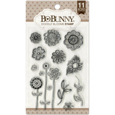 Набор акриловых штампов в упаковке Doodle Blooms, 11 шт, Bo Bunny