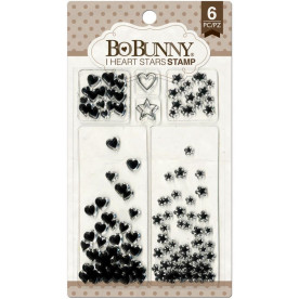 Набор акриловых штампов в упаковке I Heart Stars, 6 шт, Bo Bunny