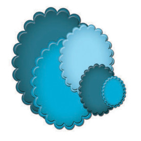 Набор ножей для вырезания Classic Scalloped Ovals, 5 шт. от Spellbinders