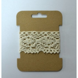 Мереживна бавовняна стрічка, кремова, 4,5 см, 1 м від Hobby & You