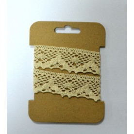 Мереживна бавовняна стрічка, кремова, 3 см, 1 м від Hobby & You