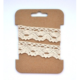 Кружевная кремовая хлопковая лента, 2,5 см, 1 м от Hobby&amp;You