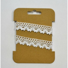 Мереживна біла бавовняна стрічка, 1,5 см, 1 м від Hobby & amp; You 