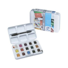 Набір акварельних фарб, Van Gogh, Pocket box, 12 кювет плюс 3, Royal Talens