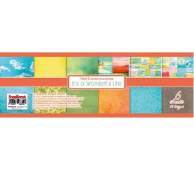 Набір скраппаперу "Цей дивовижний світ" 6 листів 30х30 см від ScrapBerry's