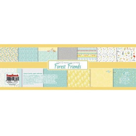Набір скраппаперу "Лісові друзі" 13 листів 30х30 см від ScrapBerry's