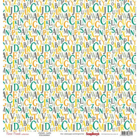 Односторонній папір Весела абетка, 30 * 30 см, 190 г / м2 від ScrapBerry's