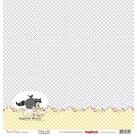 Односторонній папір Лісові друзі, 30х30 см, 190 г/м2, ScrapBerry's