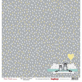 Одностороння відмова папір Грибний дощик, 30 * 30 см, 190 г / м2 від ScrapBerry's