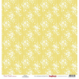 Одностороння бумага Цветочный узор, 30*30 см, 190 г/м2 от ScrapBerry's