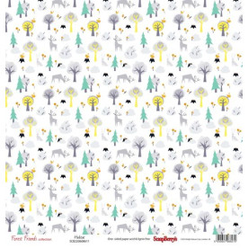 Одностороння бумага Лесные жители, 30*30 см, 190 г/м2 от ScrapBerry's