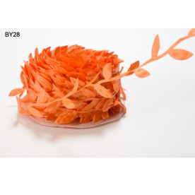 Стрічка "Листя" від May Arts, колір помаранчевий, 90 см