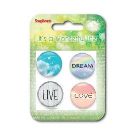 Набір металевих фішок It's a Wonderful Life №1, 4 шт від ScrapBerry's