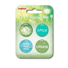 Набір металевих фішок It's a Wonderful Life №2, 4 шт від ScrapBerry's