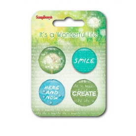 Набор металлических фишек It's a Wonderful Life №2, 4 шт от ScrapBerry's