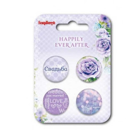 Набір металевих фішок Щасливий день №1 (англ), 4 шт від ScrapBerry's