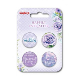 Набір металевих фішок Щасливий день №2 (англ), 4 шт від ScrapBerry's