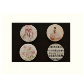 Набір металевих фішок на магніті Джульєта №2, 4 шт від ScrapBerry's