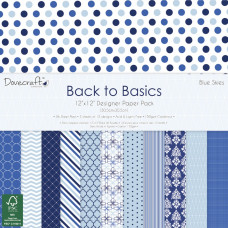 Набір паперу Blue Skies, 30 * 30 см, 12 аркушів від Dovecraft