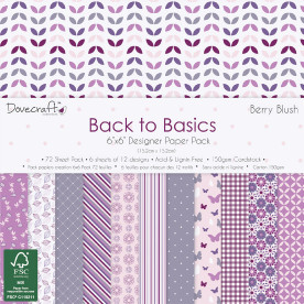 Набір паперу Berry Blush, 15 * 15 см, 12 аркушів від Dovecraft