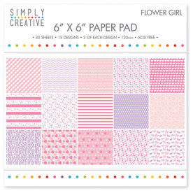 Набор бумаги Flower Girl, размер 15*15 см от Simply Creative