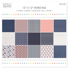Набор бумаги So Chic, размер 30*30 см от Simply Creative