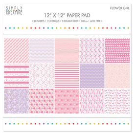 Набор бумаги Flower Girl, размер 30*30 см, 20 листов от Simply Creative