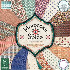 Набір паперу Moroccan Spice, розмір 15 * 15 см, 16 аркушів від First Edition