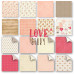 Набір паперу Love Story, розмір 20*20 см, 16 аркушів, First Edition