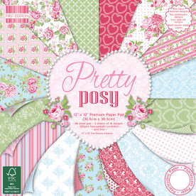Набор бумаги Pretty Posy, размер 30*30 см, 16 листов от First Edition