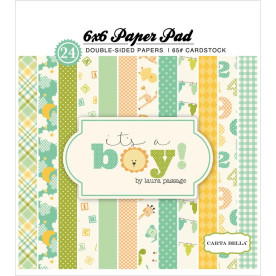 Набір паперу It's a Boy 15х15 см 12 аркушів від Carta Bella