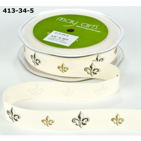 Лента с принтом Fleur De Lis  90 см от May Arts, 90 см