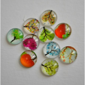 Набор стеклянных кабошонов Love Tree 3, 10 шт, размер 10 мм