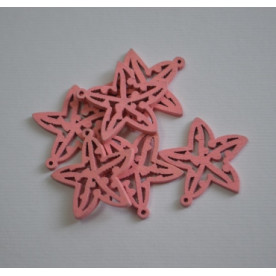Деревянное украшение Морская звездочка, цвет розовый, размер 2 см, 1 шт