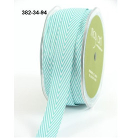 Стрічка Twill / Stripes Turquoise від May Arts, 90 см