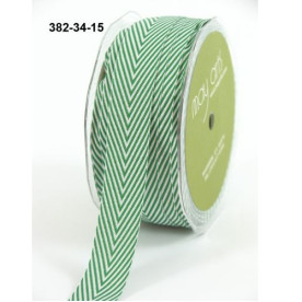 Стрічка Twill / Stripes Green від May Arts, 90 см