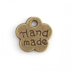 Металева підвіска "Hand Made", 8 мм, бронза від Hobby & You