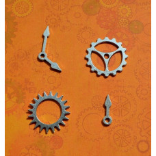 Набір металевих прикрас "Шестерні і стрілки", 4 шт від Hobby & You