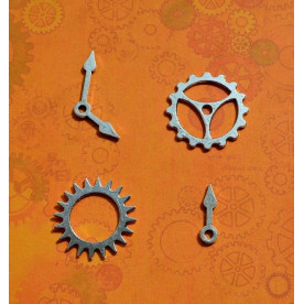 Набор металлических украшений "Шестерни и стрелки", 4 шт от Hobby&You