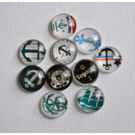 Набір скляних кабошонов Voyager, 12 мм, 10 шт