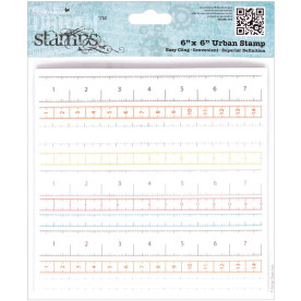 Резиновый штамп Measuring Tape, 15*15 см, Papermania